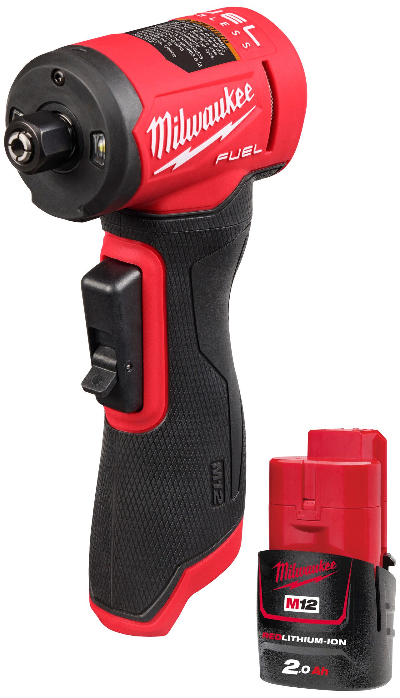 Milwaukee Vinklet Lynsliber M12 FDGA2-0 + 2,0 Ah Batteri