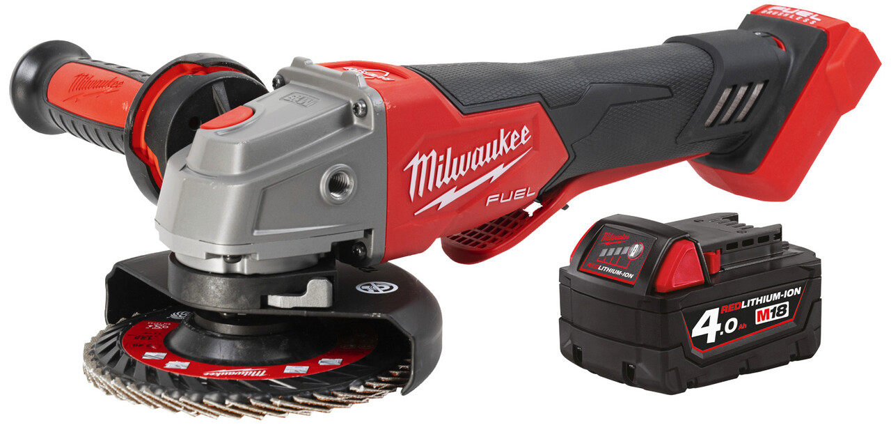 Milwaukee Akku-Vinkelsliber M18 FSAGV125XPDB-0X + 4,0 Ah Batteri