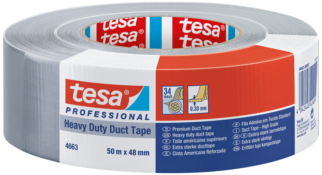 Tesa Lærredstape 48 MM Grå