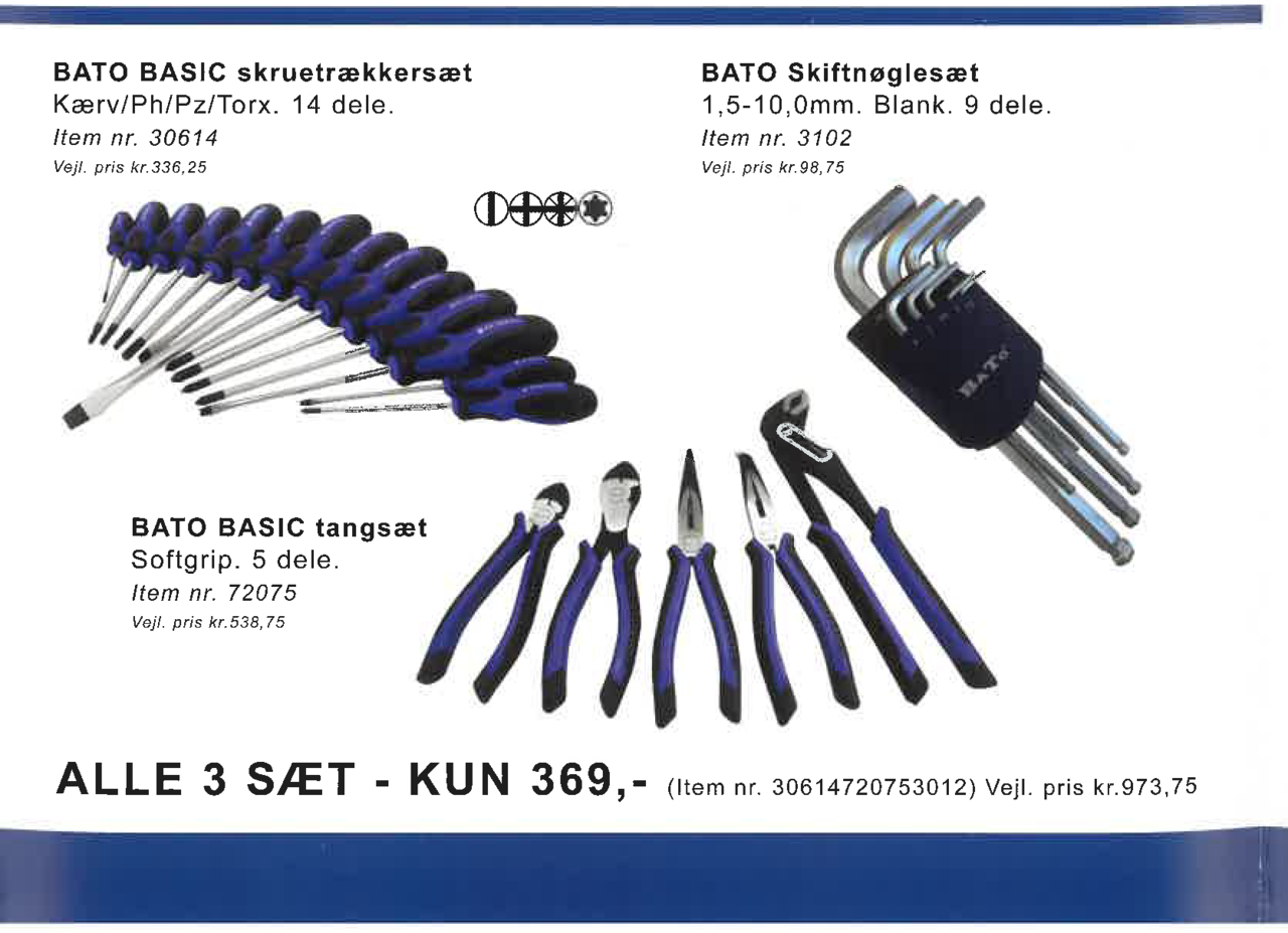 Se BaTo 3 Sæt Værktøj hos Specialbutikken