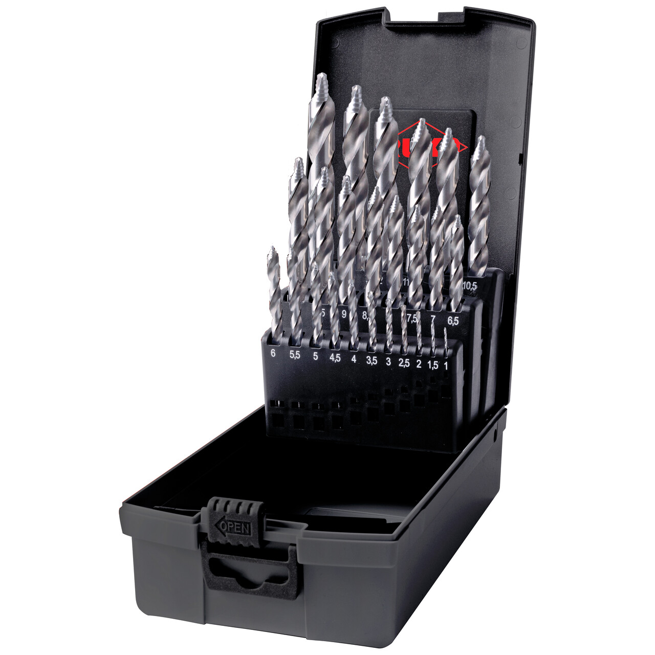 Spiralborsæt HSS m/flowstep-spids 25stk 1-13×0,5mm