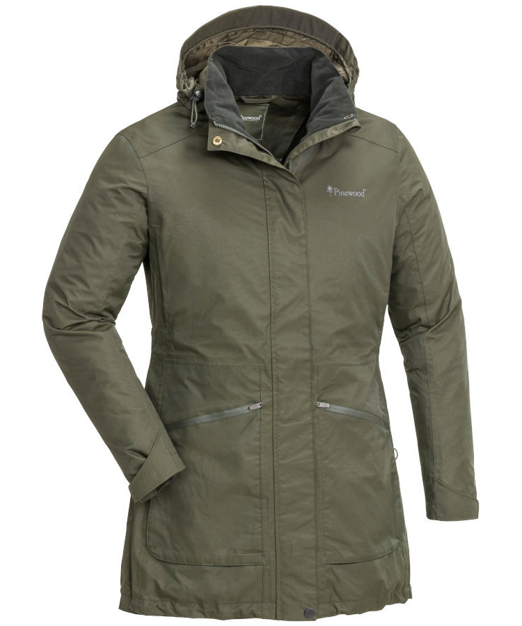 Se Pinewood Wilda dame parka (Moss Green, L) hos Specialbutikken