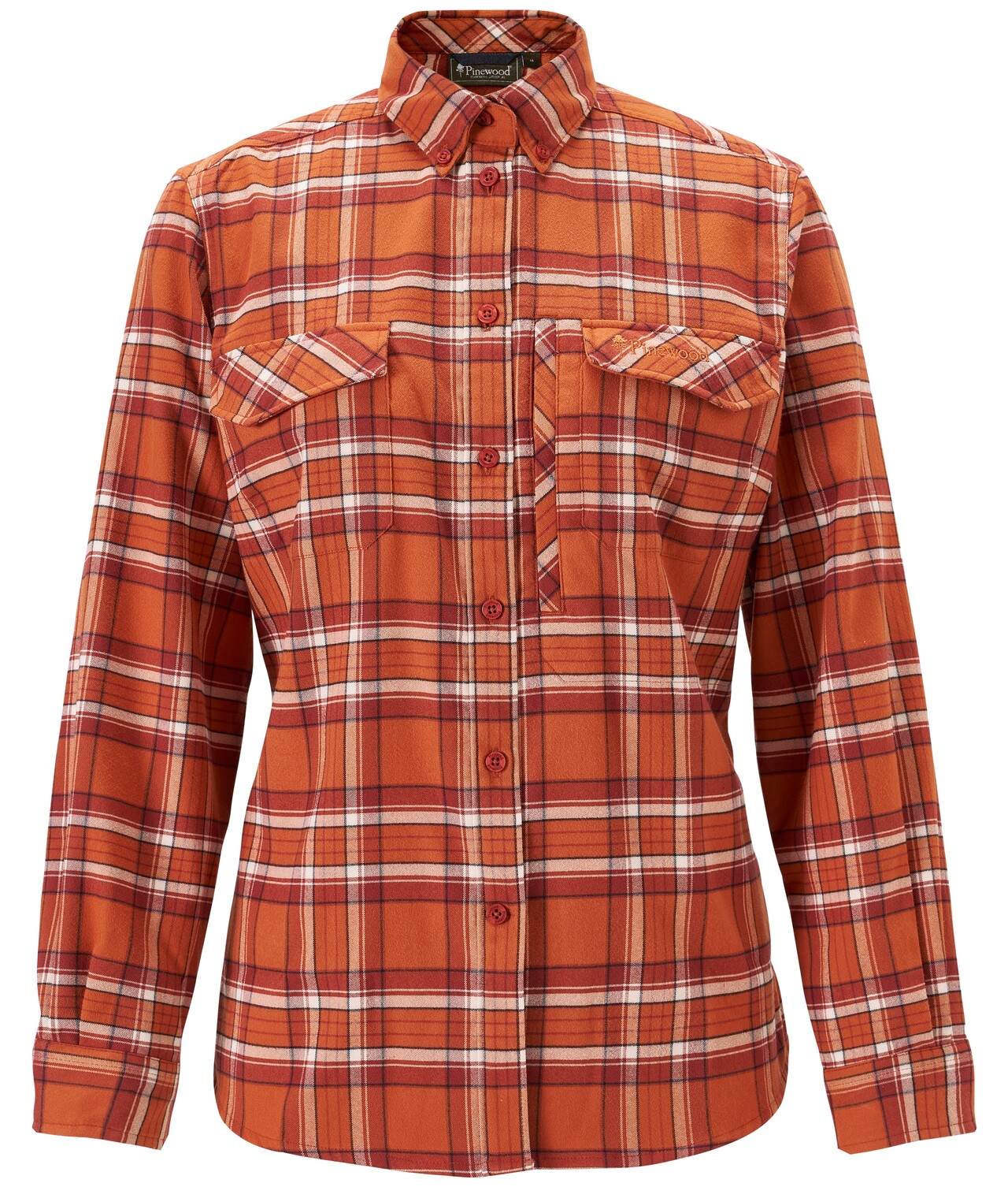 Pinewood Abisko Hiking Flannel Shirt Burned Orange