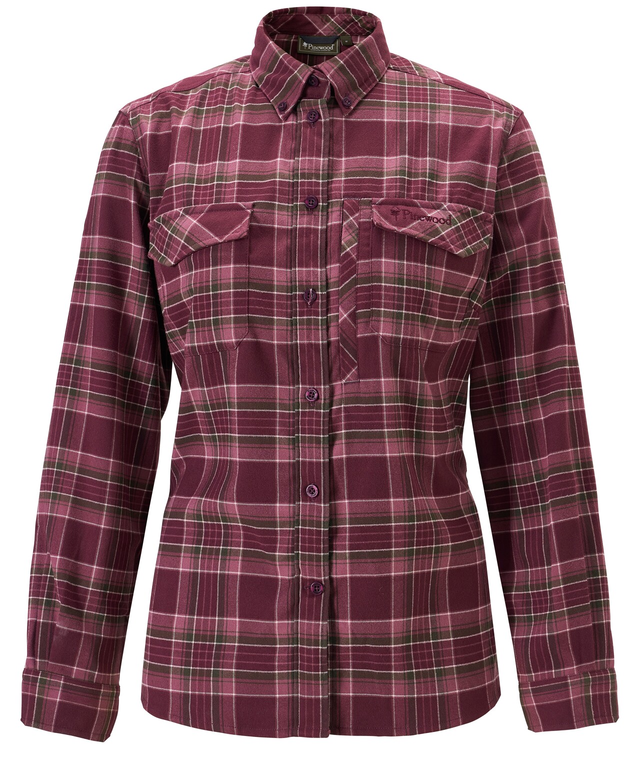 Pinewood Abisko Hiking Flannel Shirt Plum