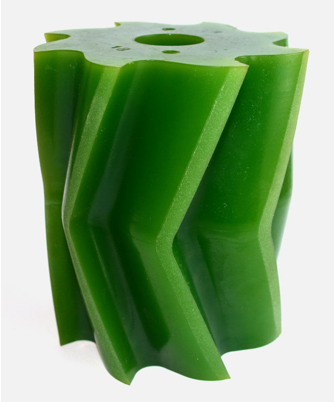 Skraberulle 155 mm grøn 8 tands