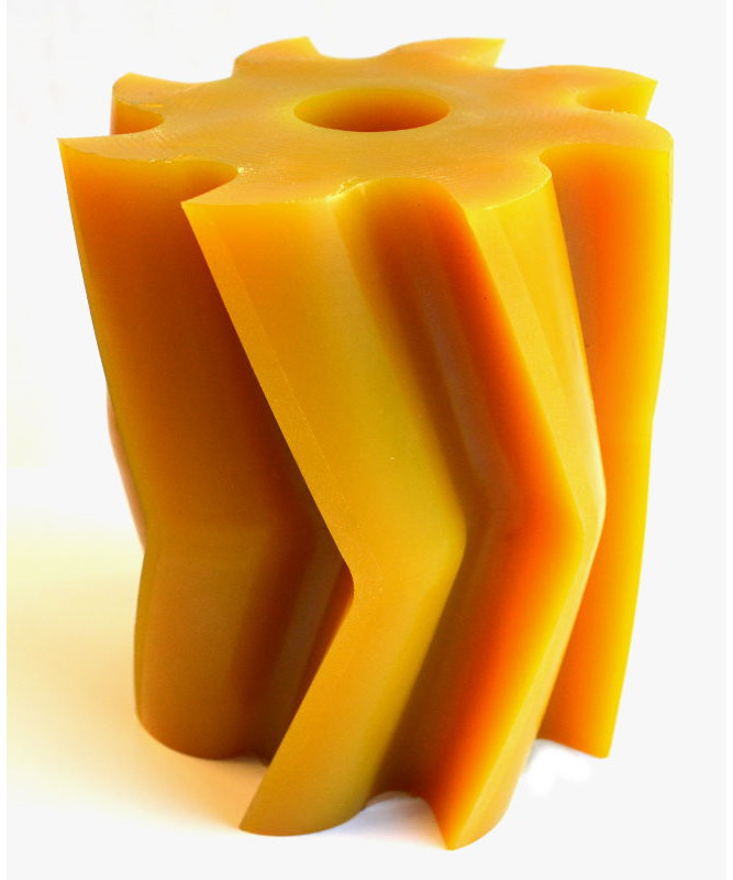 Skraberulle 155 mm gul 8 tands