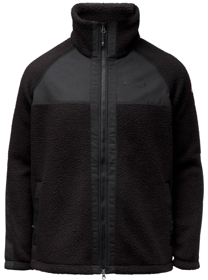 Pinewood Pile Fleece Damejakke (Black, 2XL)