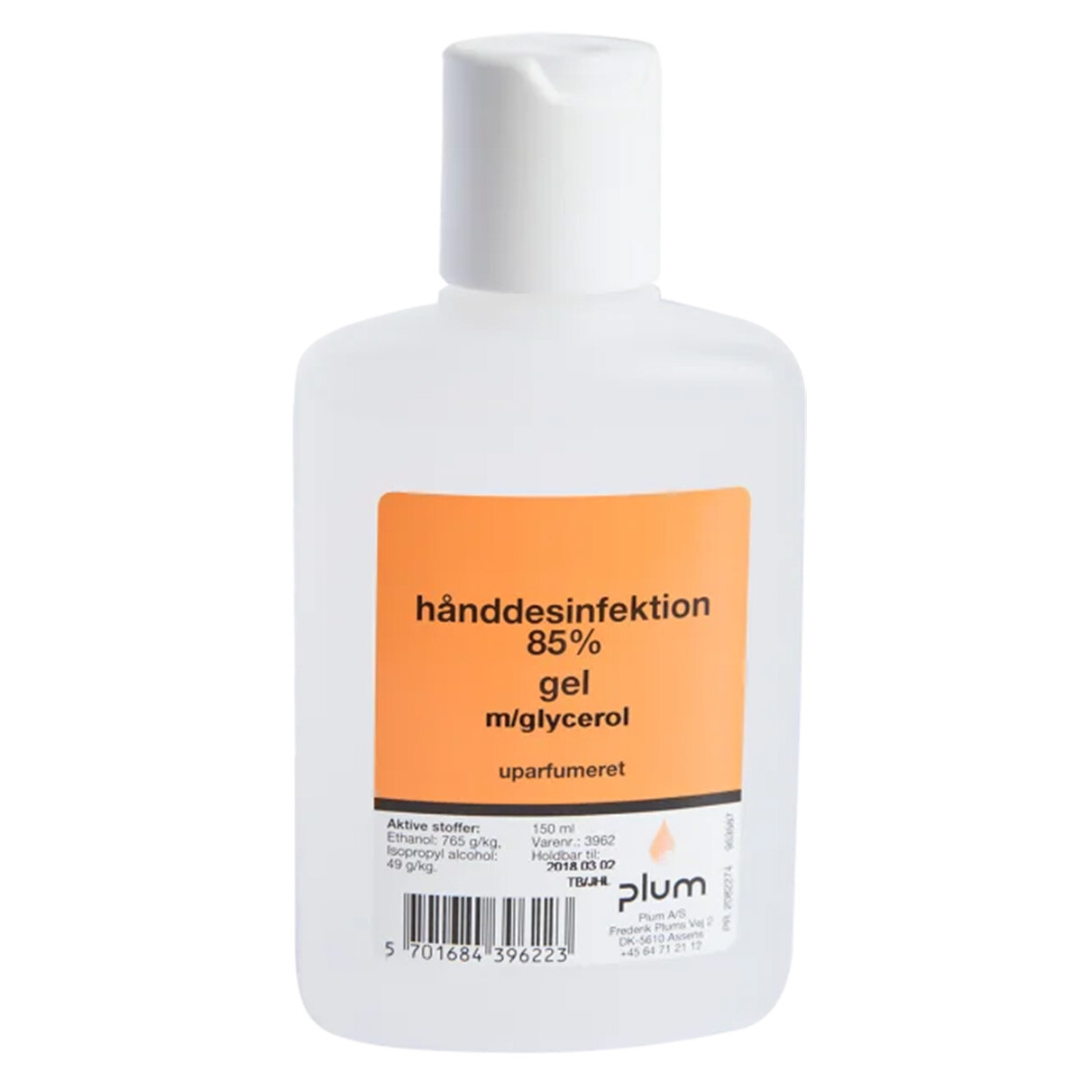 Se Plum hånddesinfektion 85% gel 150 ml hos Specialbutikken