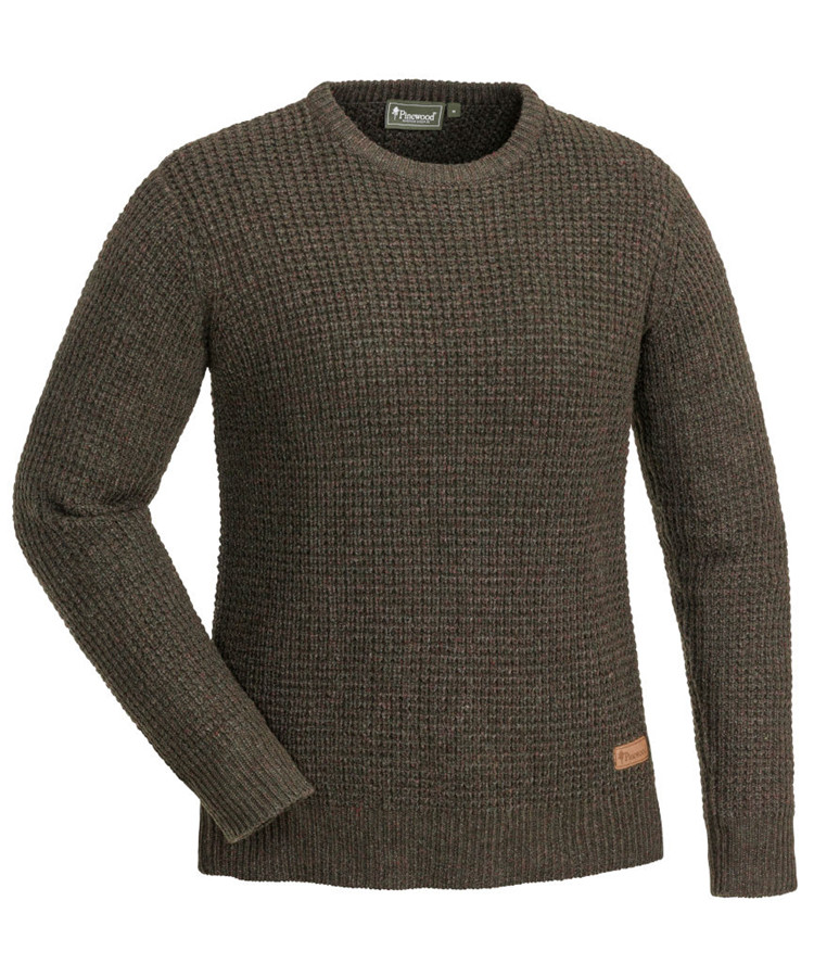 Pinewood Ruth strikket damesweater (Brown Mix, M)