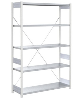 Bito småvarereol 500 mm - grundfelt m/ 5 hylder galv. 100 kg