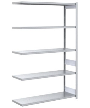 Bito småvarereol 400 mm - tilbygningsfelt m/ 5 hylder galv. 100 kg