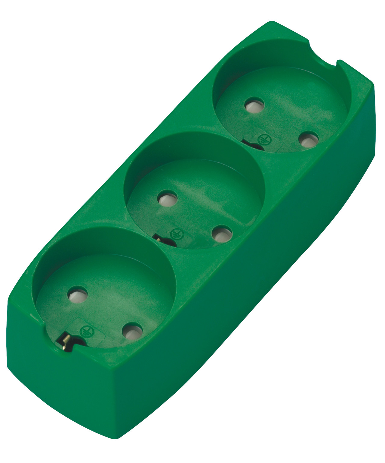 Stikdåse grøn m/ 3 stik