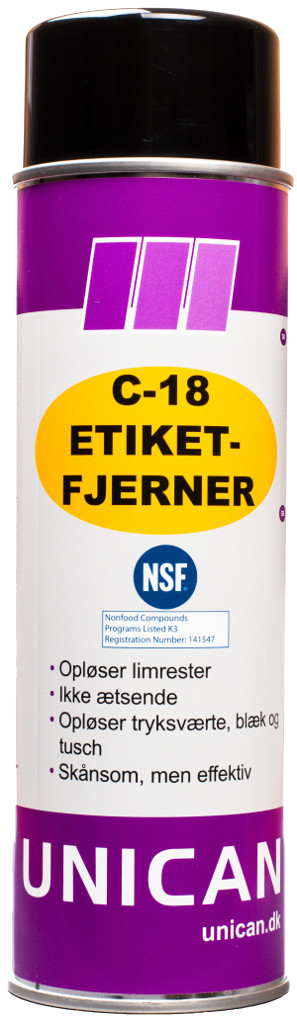 C-18 Etiket Fjerner 500 ML