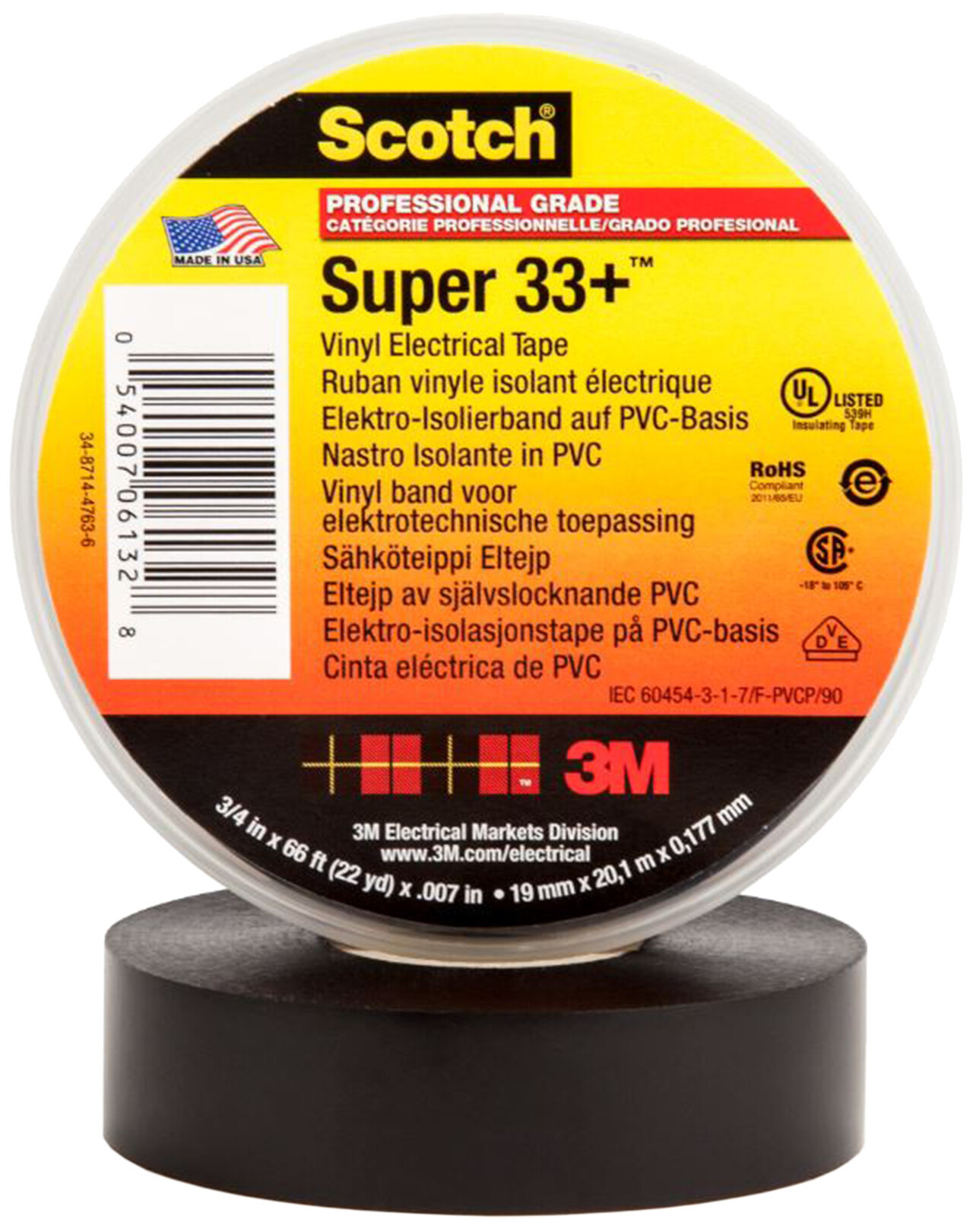 3M Scotch Super 33+ Isoleringstape