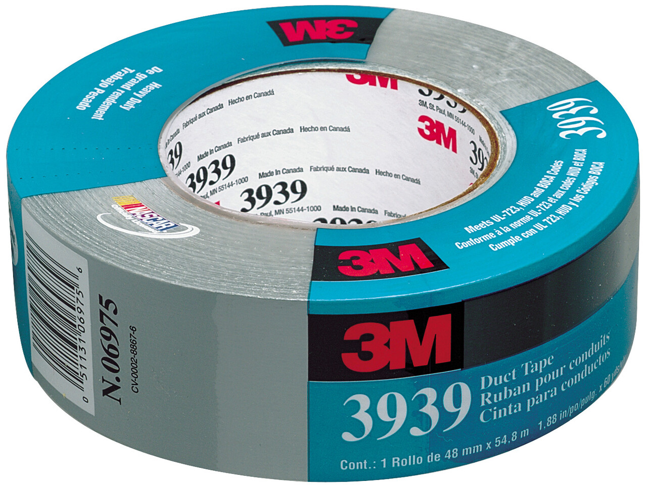 3M Lærredstape 3939 - Sølv