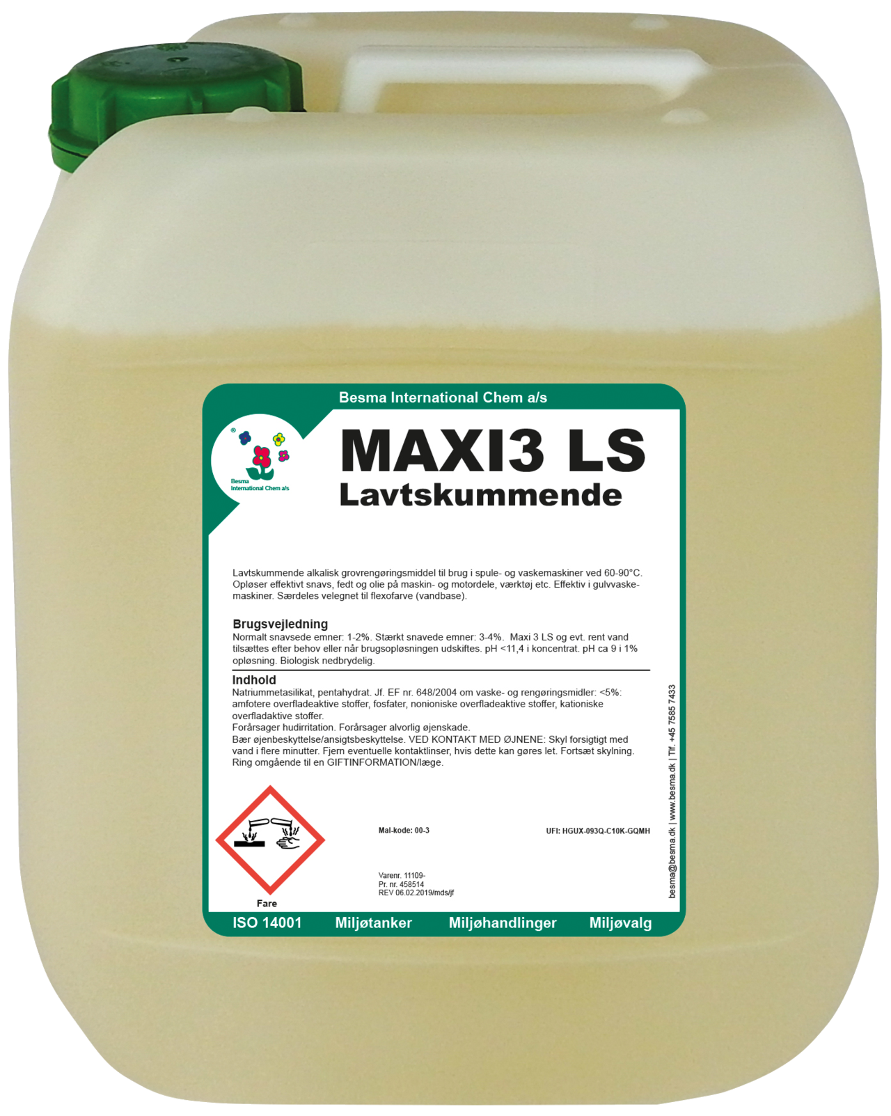 Besma Maxi3 LS Lavtskummende Rensevækse 20L