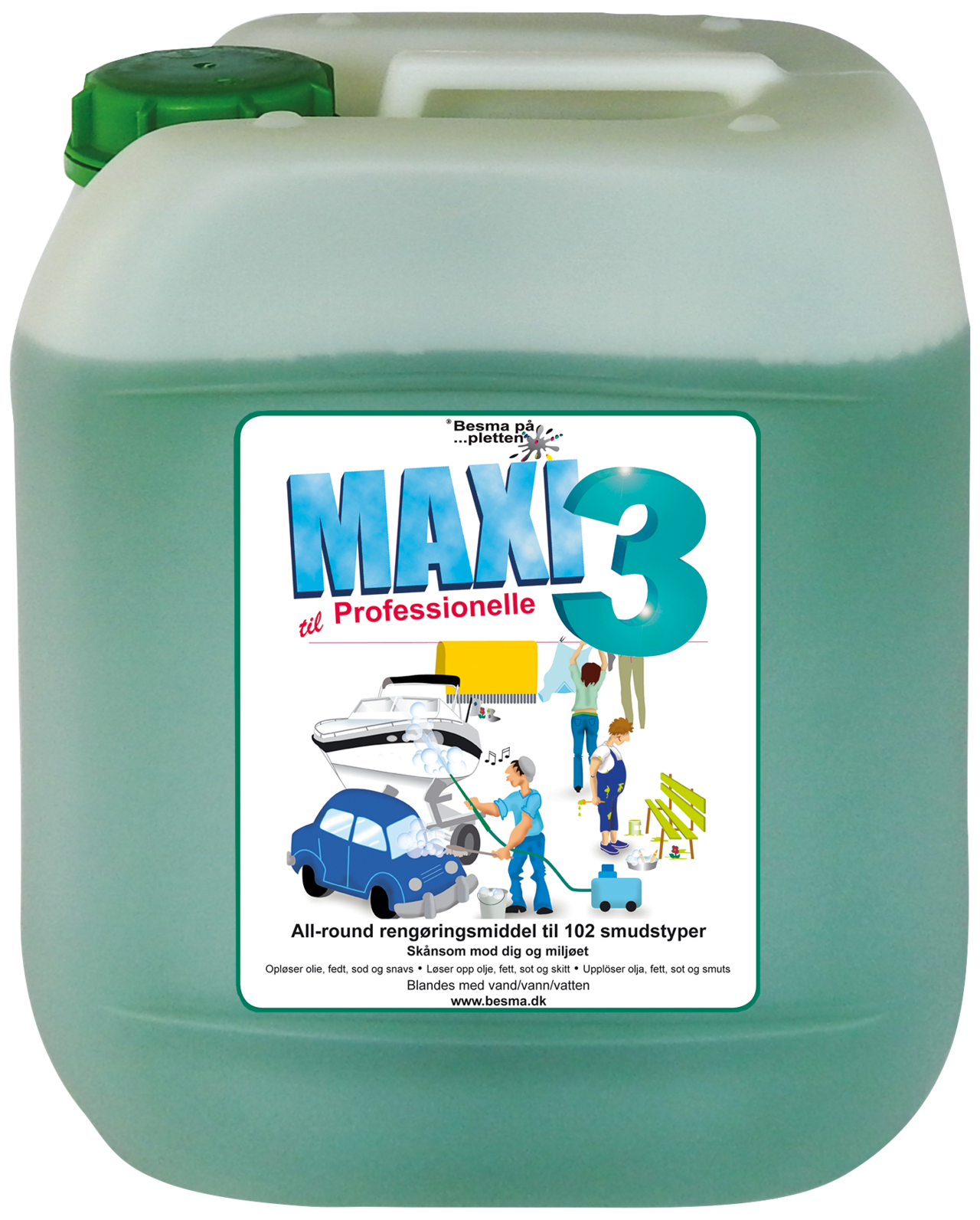 Maxi 3 allround vaske-& rengøringsmiddel 20ltr. - 1570835