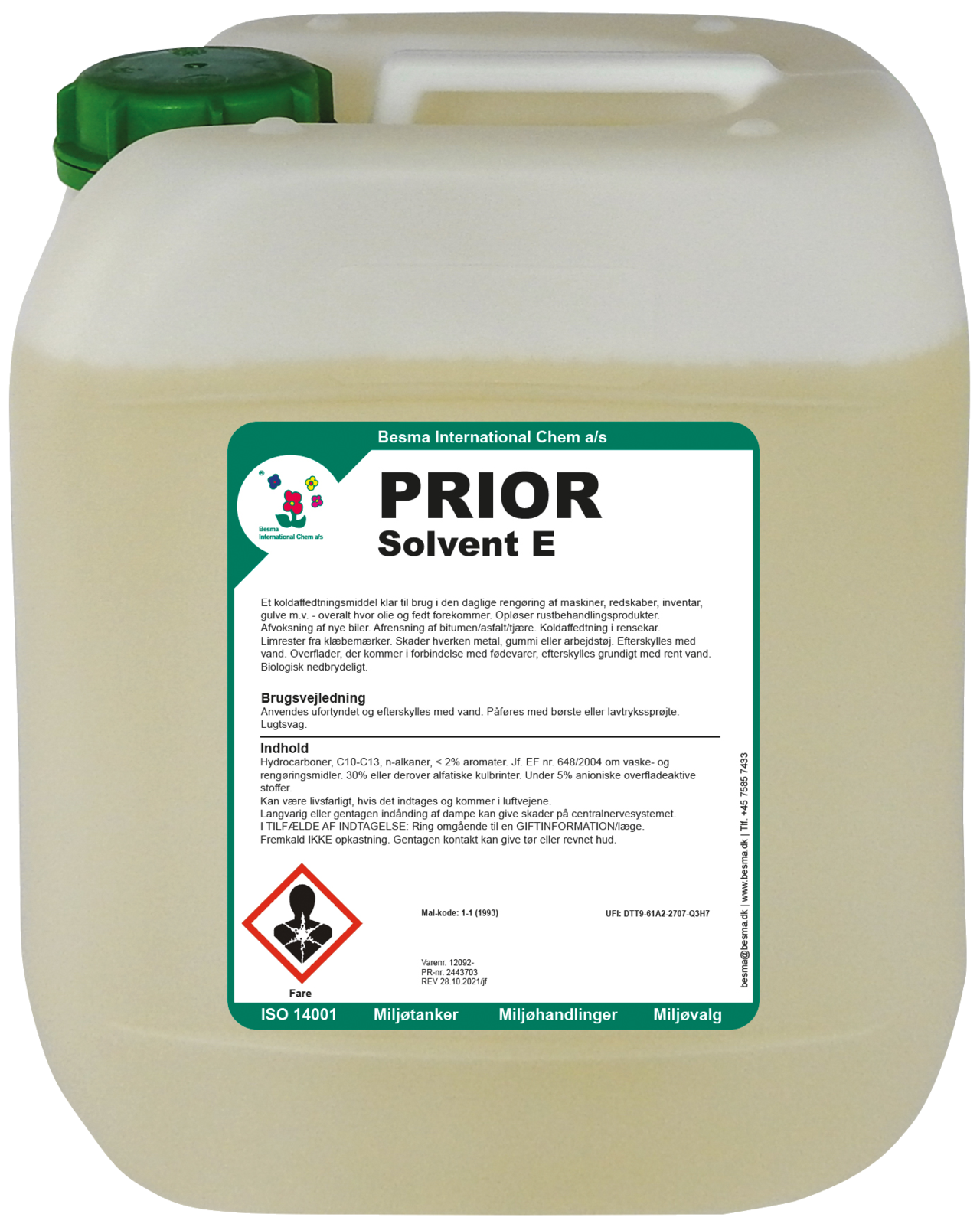 Besma Prior Solvent E Koldaffedtning 20L