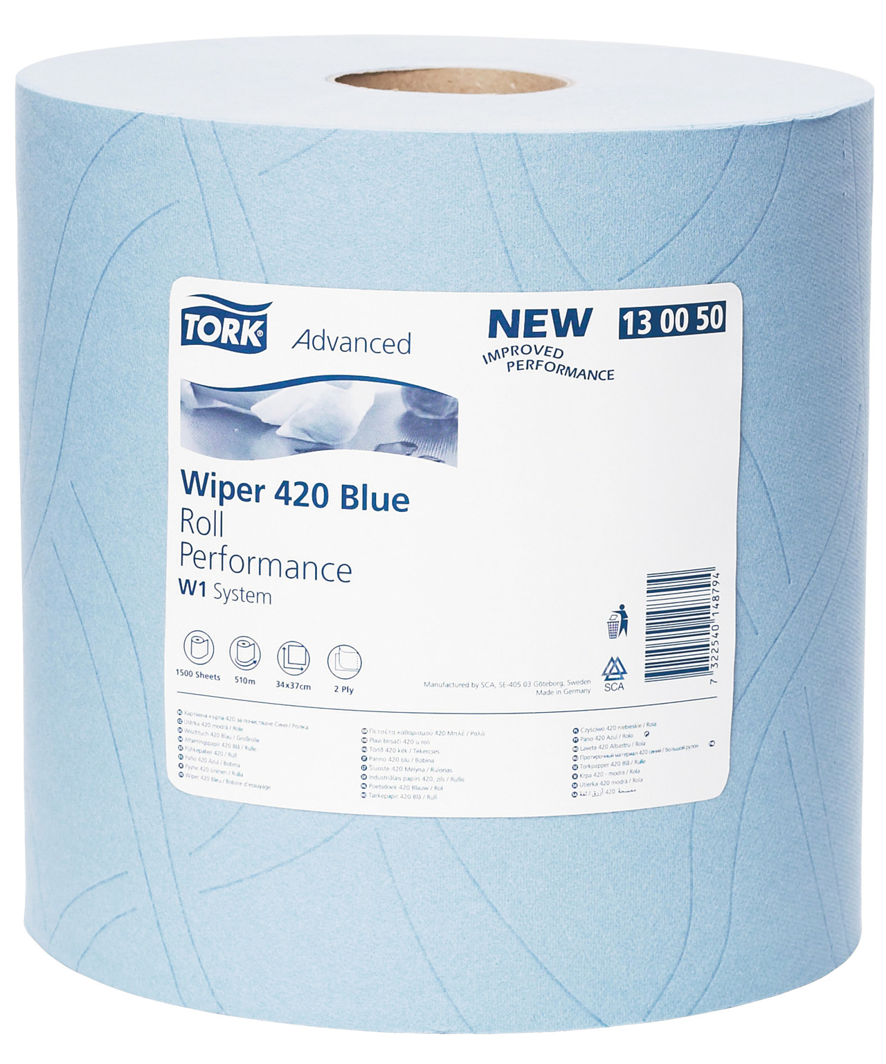 Billede af Tork Advanced 420 W1 aftørringspapir blå hos Specialbutikken