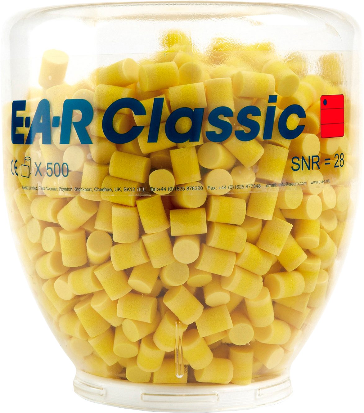3M E-A-R Classic Earplugs, Refill Bottle, PD-01-001, Genanvendelig øreprop, I ørerne, Gul, Trådløs, 31 dB, Polyvinylchlorid (PVC)