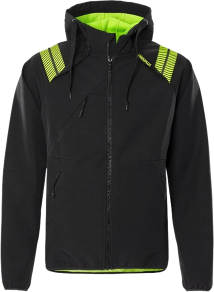 Kansas SOFTSHELLJAKKE MED HÆTTE 7461 BON - Sort / S - Jakker - 131785-940 - Jakker