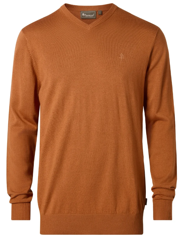 Värnamo Merinotrøje Til Herre (Orange Clay, XL)