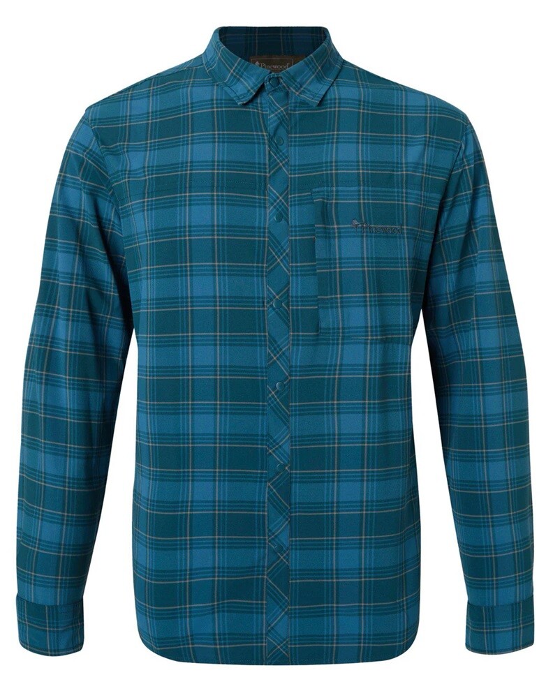 Pinewood Abisko Trekking L/s Shirt Teal Blue