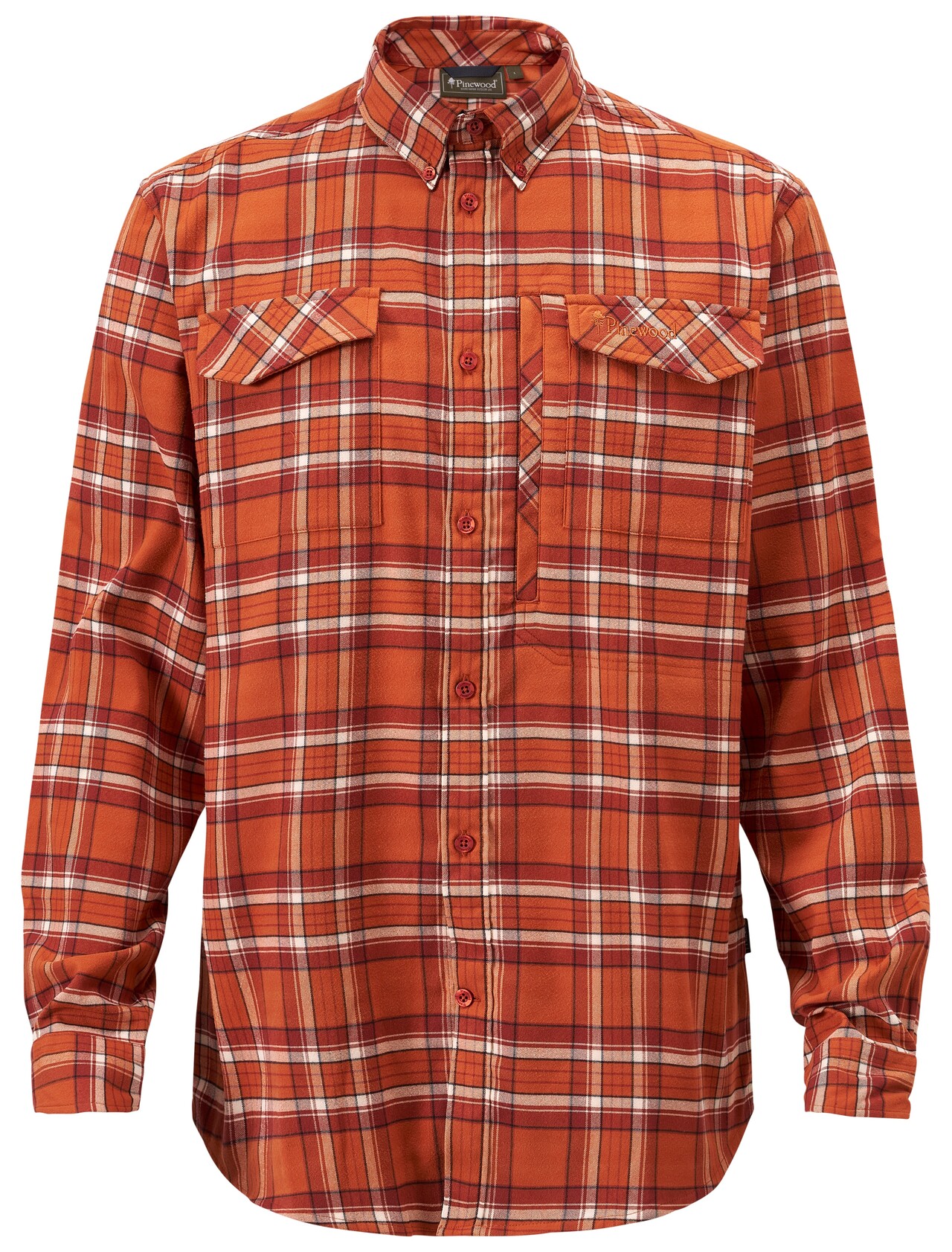 Pinewood Abisko Hiking Flannel Shirt M Burned Orange