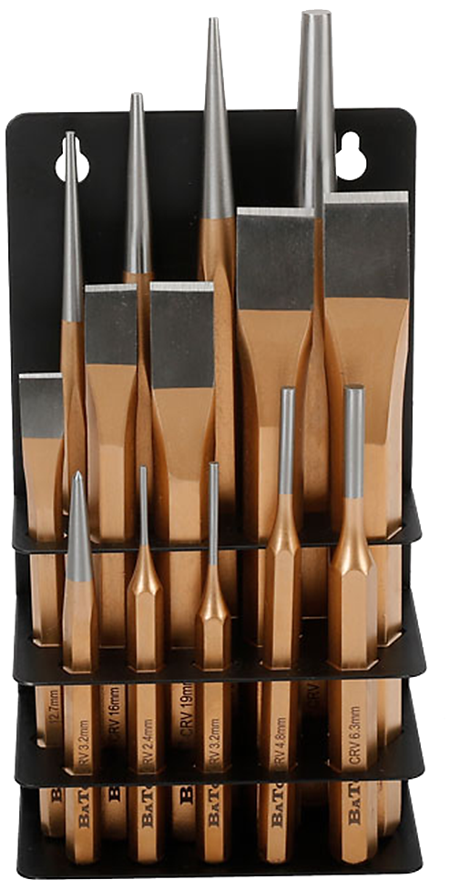 BaTo Kombisæt Mejsel, Kørner, Dyknagle og Dorn