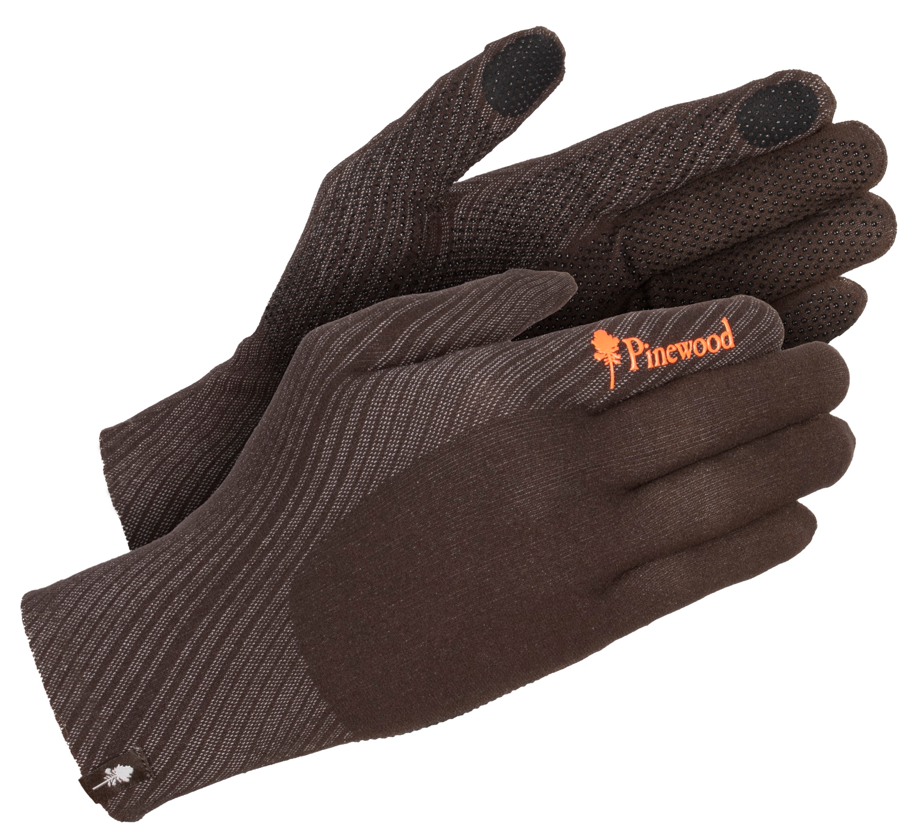 Pinewood Hunters Liner Stretch Handsker (Mossgreen/D.Brown, One Size) billede