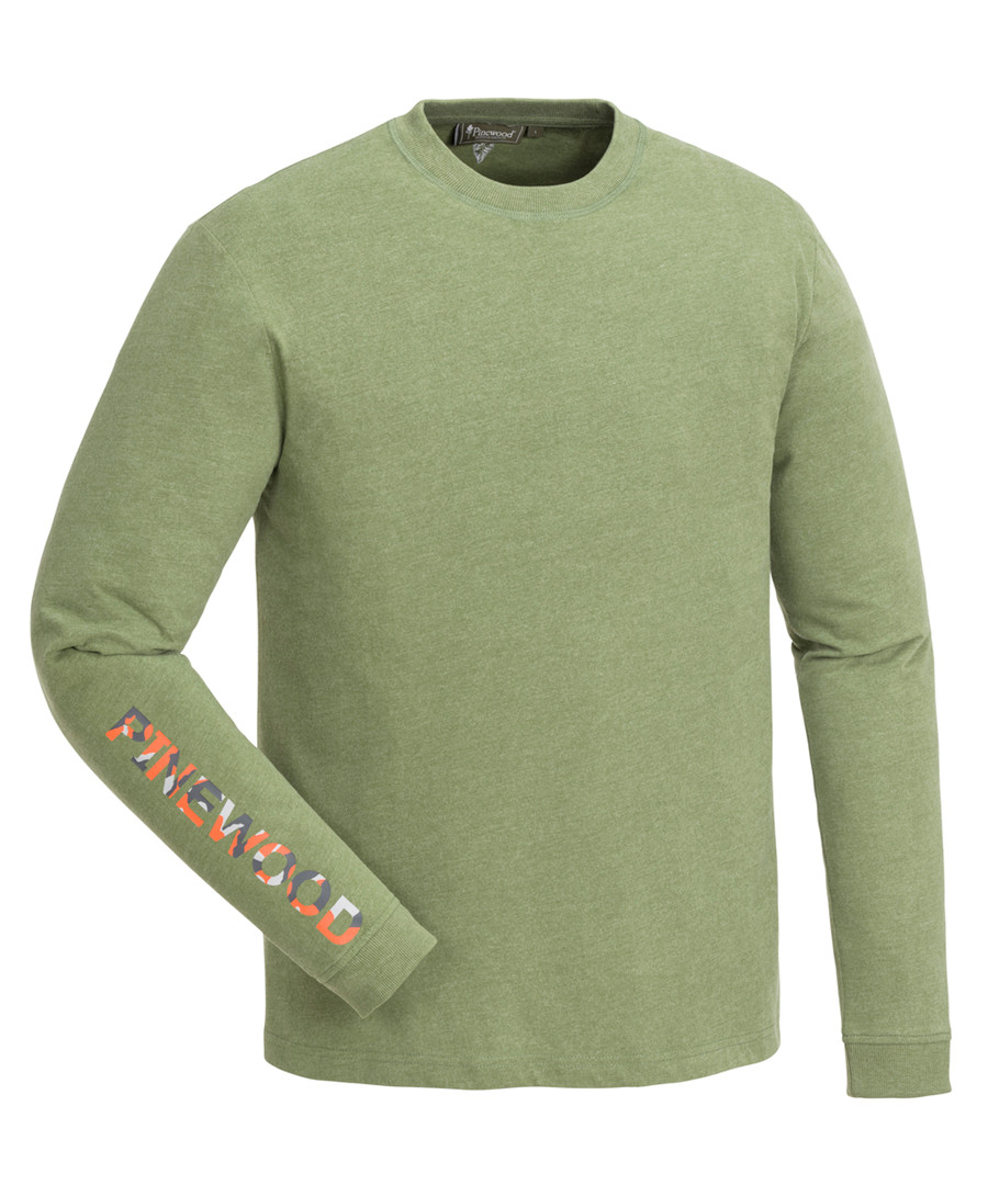 Pinewood Bolmen L/s T Shirt Herre Leaf Melange L