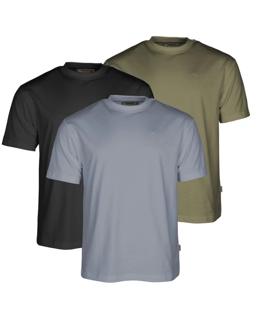 Pinewood T-shirt - 3 pak (Olive/ShadoBlu/Black, M)