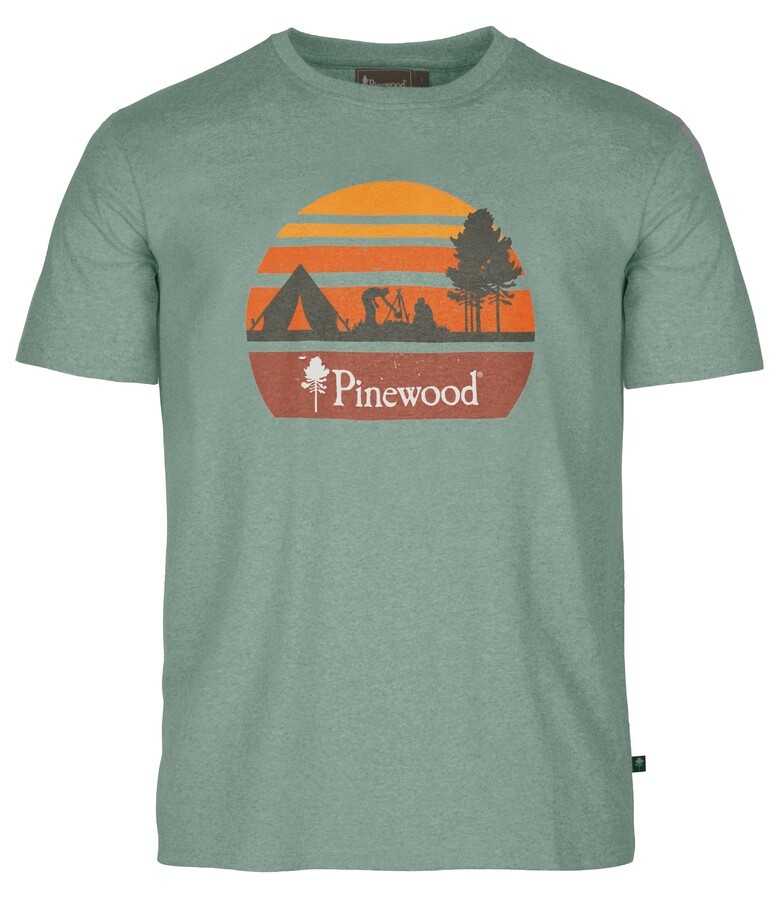 Pinewood Finnveden Recycled Outdoor T-shirt - Herre (Aqua Campsite, M)