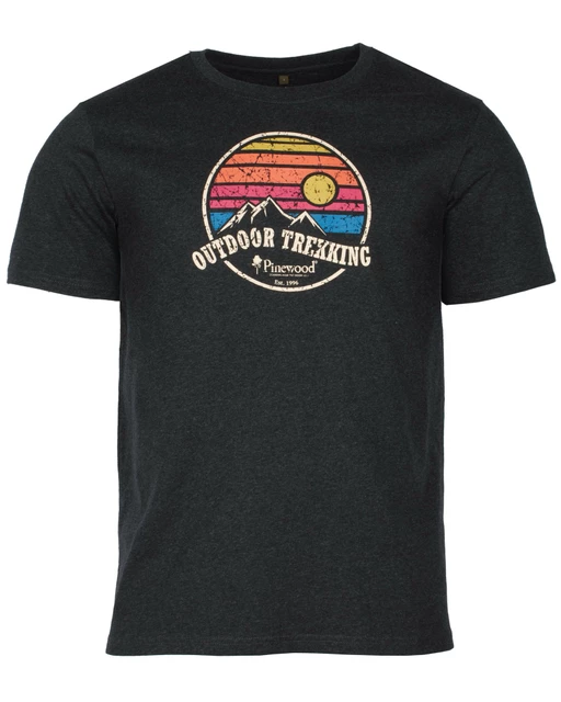 Pinewood Finnveden Recycled Outdoor T Shirt Herre D.antracite Mel