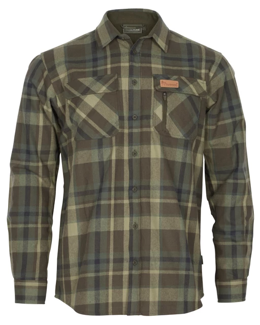 Pinewood Lappland Rough Flannel Shirt Green/brown M