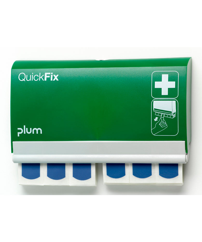 QuickFix Plasterdispenser med 2 x detectable refiller - Førstehjælp - Plaster - Plum