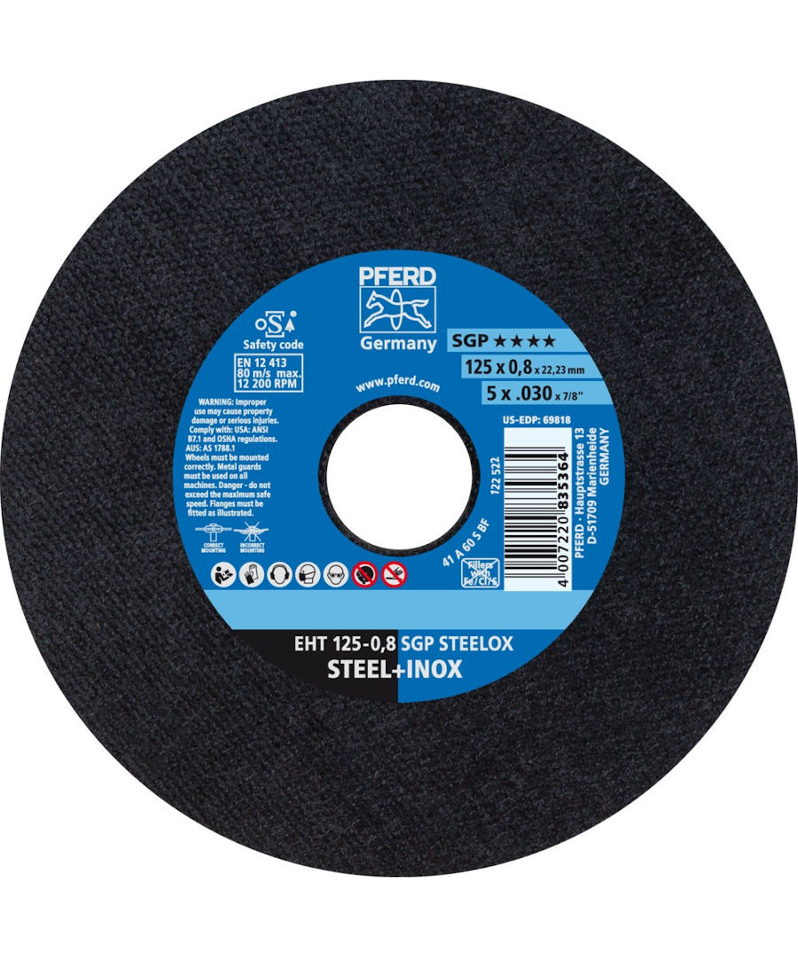 Pferd skæreskive Ø125 0,8 EHT SGP-INOX X-SLIM