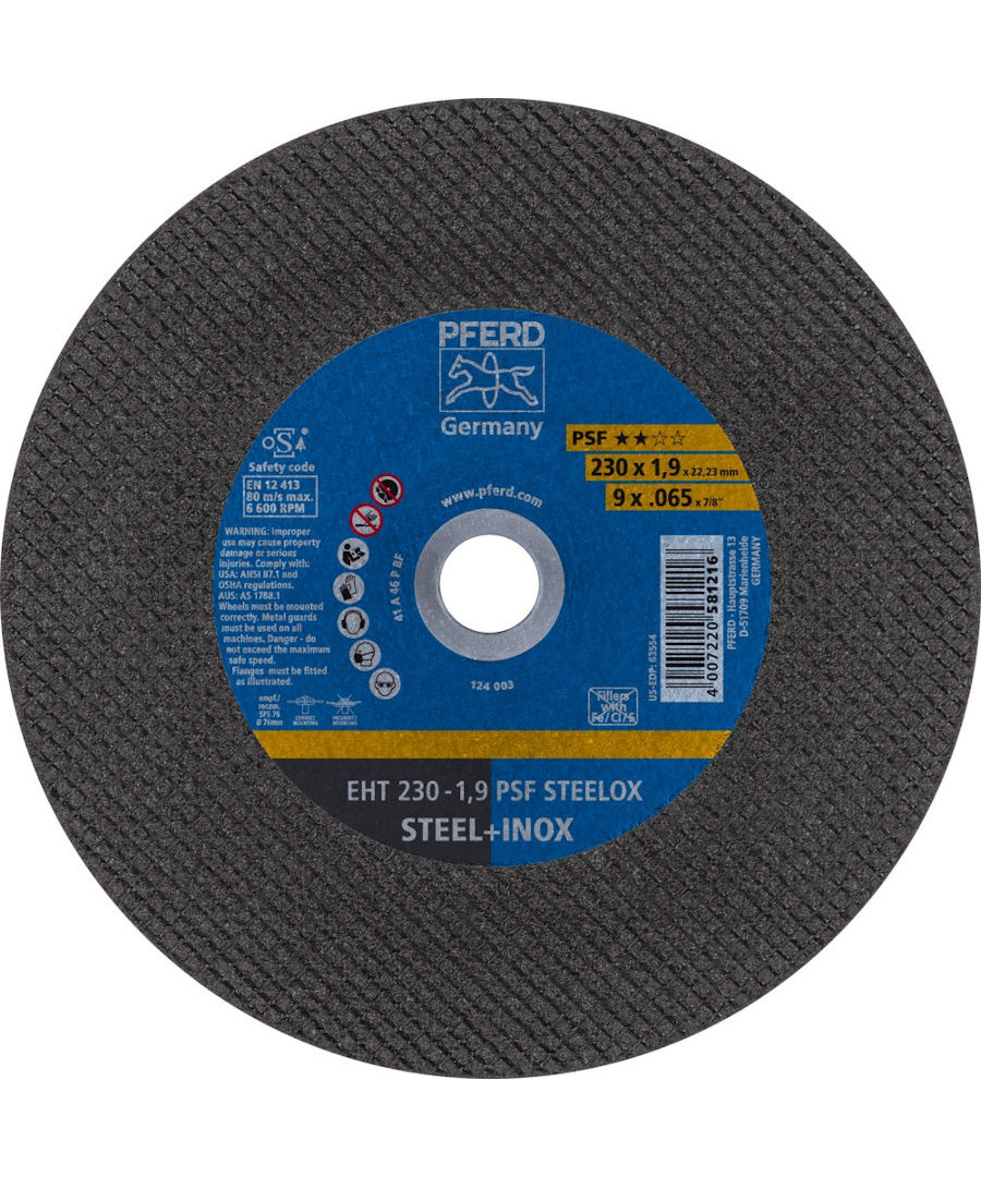 Pferd skæreskive Ø230 1,9 EHT PSF STEELOX