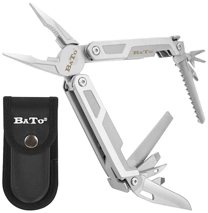 Multitool m/14 værktøjer, inkl. bælteetui