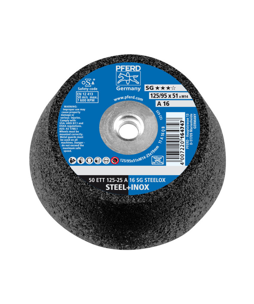 Pferd kopslibesten Ø125 til stål og støbejern 50 ETT SG M14