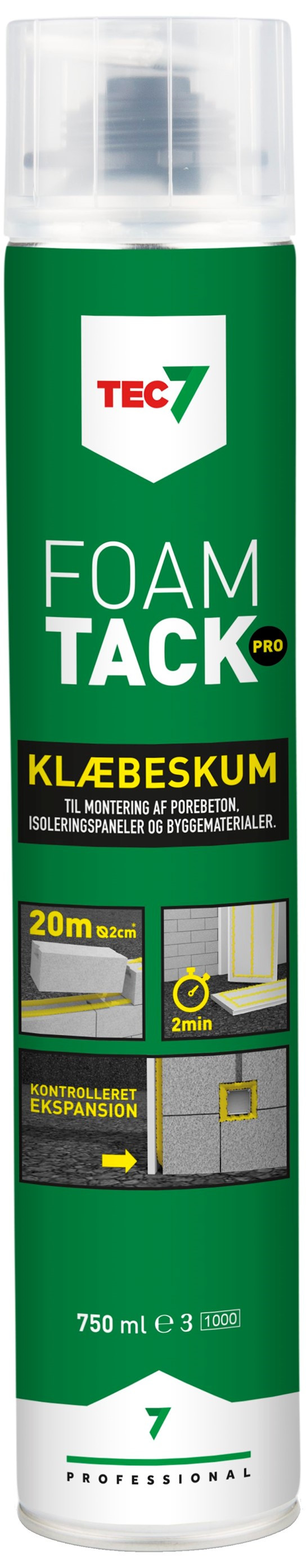 Tec7 FoamTack pro klæbeskum 750 ml