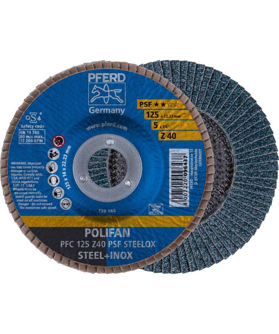 Pferd Polifan lamelslibeskive Ø125 Korn Z40