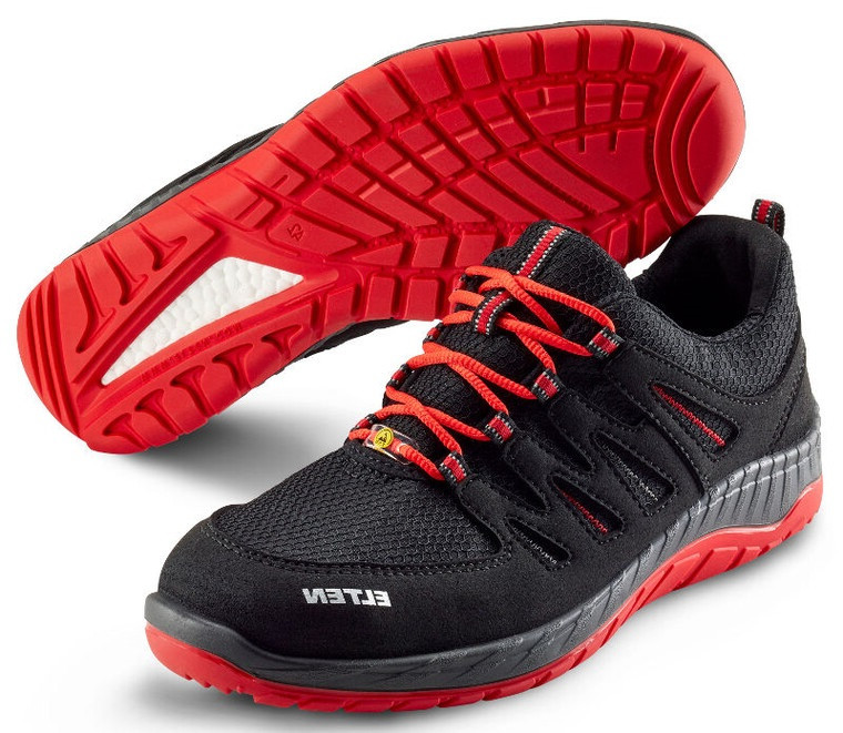 Elten Maddox Black-Red Low sikkerhedssko S3 ESD (40)