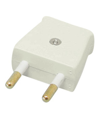 Hanstik 250V flad grå u/ jord