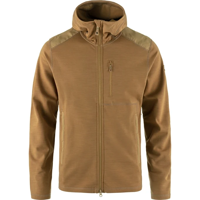 Fjällräven Keb Fleece Hoodie Herre - Ny model (Buckwheat Brown, L)
