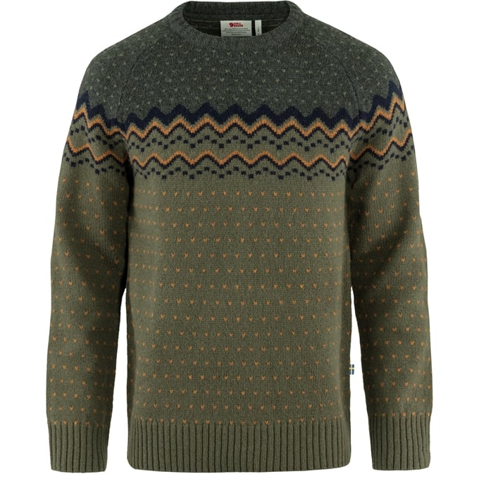 Fjällräven Mens Övik Knit Sweater (Grøn (LAUREL GREEN-DP FOREST/625-662) Large)