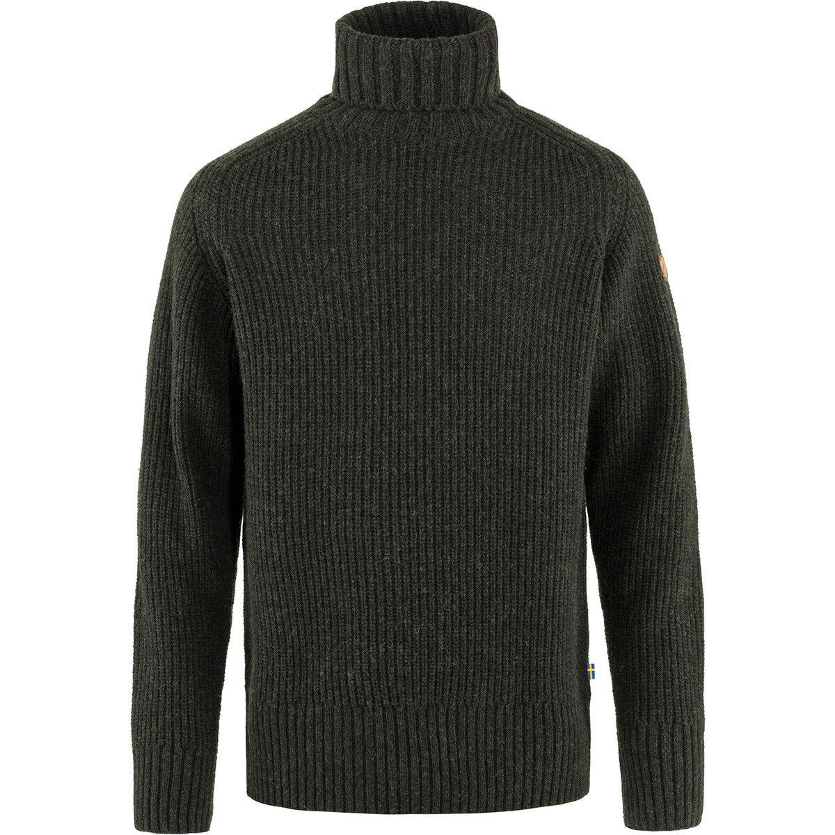 Fjällräven Övik Roller Neck Sweater (Dark Olive, S)