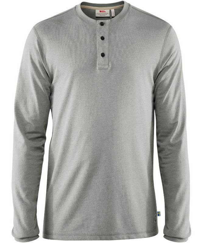 Fjällräven Greenland Re-Cotton Buttoned LS trøje (Grey, XL)
