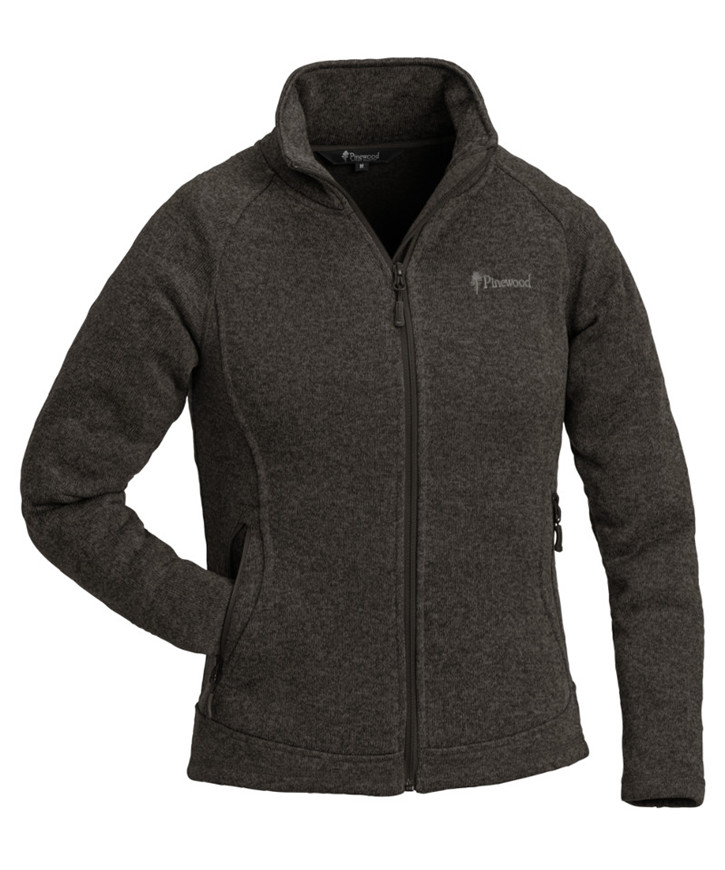 Pinewood Gabriella fleecetrøje (Earth Brown Melange, M)