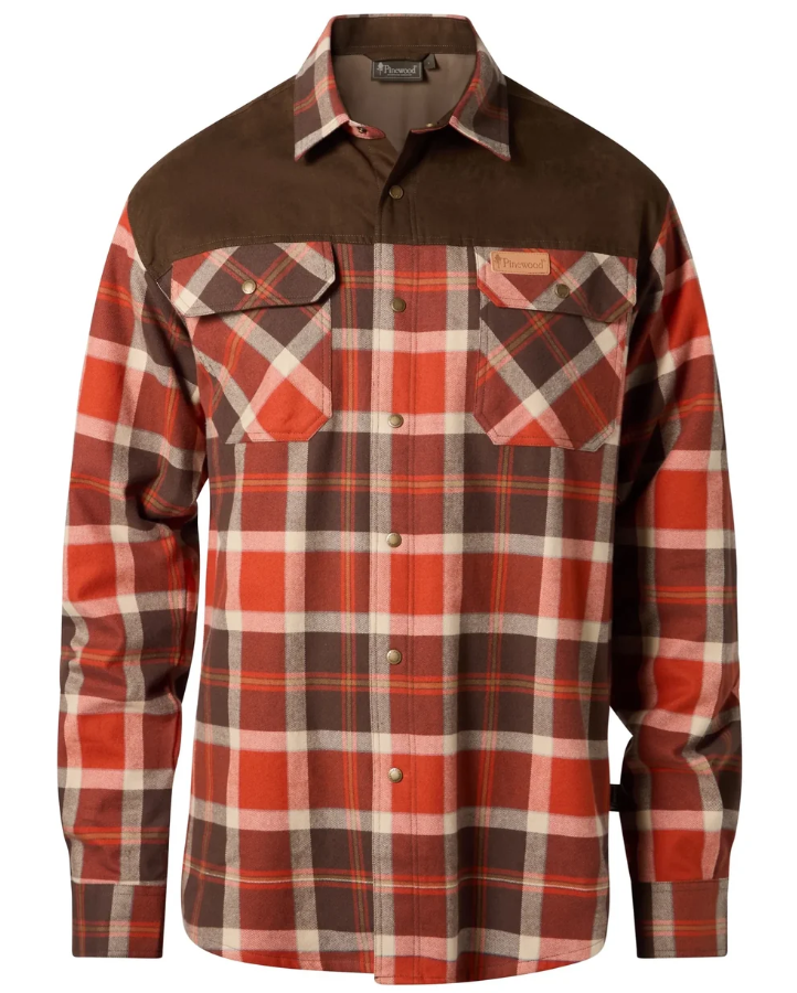 Pinewood Douglas Skjorte (Orange Clay/D.Brown, L)